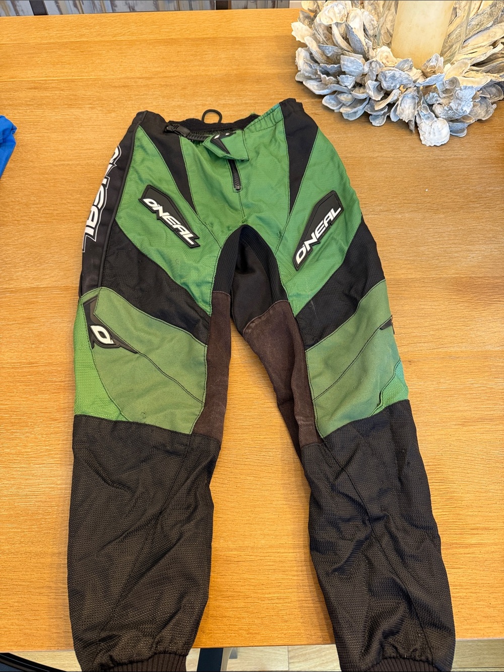 O'Neal Men's Green and Black Motocross Pants - Durable Riding Trousers
